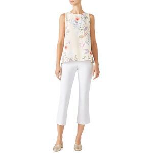 Amanda Uprichard Floral Utica Split Back Tulip Sleeveless Top Size 1X Career